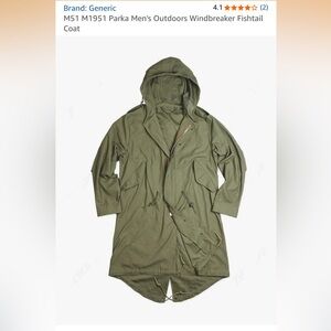 Brand New M51 M1951 Men's Fishtail Parka Jacket - Olive Green